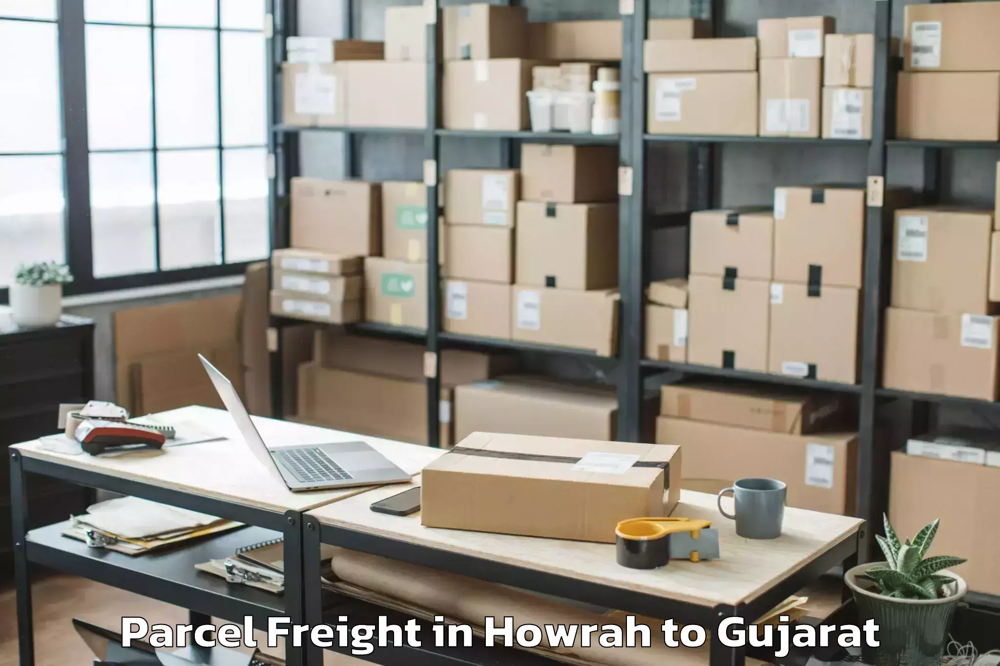 Book Howrah to Vadnagar Parcel Freight Online